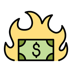 Business crisis icon