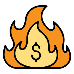 Business crisis icon