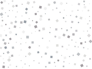 Magic silver square confetti. Vector illustration