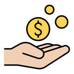 Donate money icon