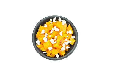 PNG, Baked pumpkin isolated on white background