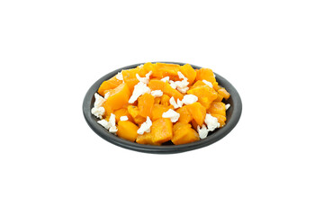 PNG, Baked pumpkin isolated on white background