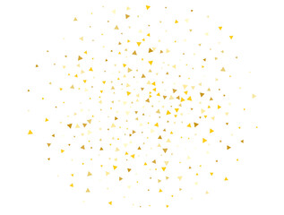 Luxury Gold Triangular Confetti Background. Vector illustration