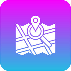 Obraz premium Map Search Icon