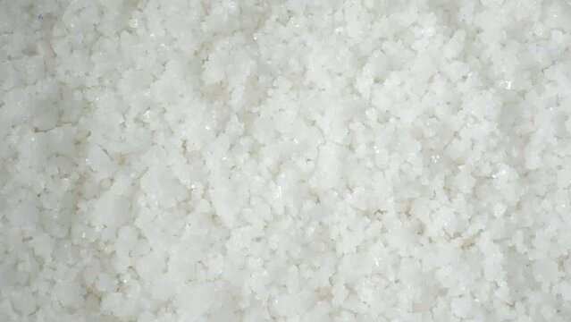 Flower of Salt, prized gourmet sea salt, hand-harvested from salt ponds. Delicate crystals bloom on the water's surface, adding exquisite flavor and texture to dishes.
