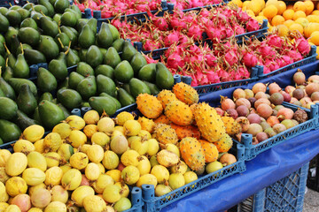 fruits and vegetables in the market of Alanya, Turkey

