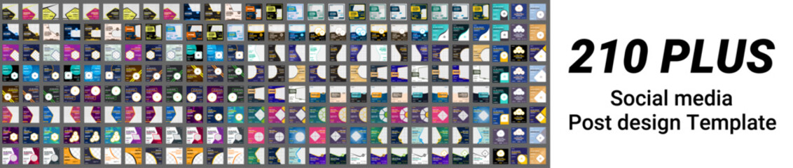 Mega collection of Plus social media post design template. Corporate and digital business marketing promotion post design or social media banner minimal and modern. flyer, poster, banner, brochure.
