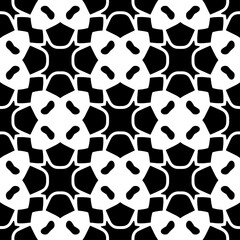 White background with black pattern. Seamless texture for fashion, textile design,  on wall paper, wrapping paper, fabrics and home decor. Simple repeat pattern.