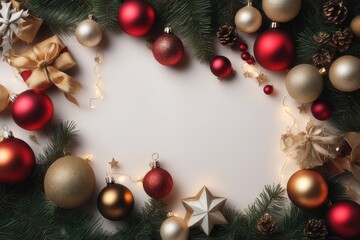 Fototapeta na wymiar christmas background with christmas decorations