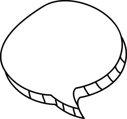 Cute hand drawn speech bubble illustration