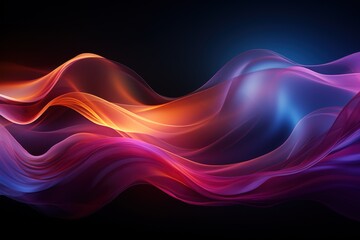 Colorful abstract colorful wave of line and smoke vibe background.