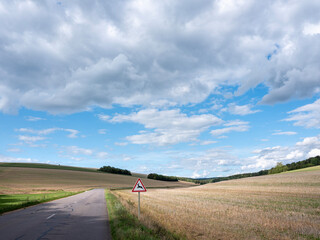 Fototapeta premium landscape with road near verdun in the north of france