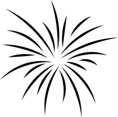 Hand drawn firework illustration