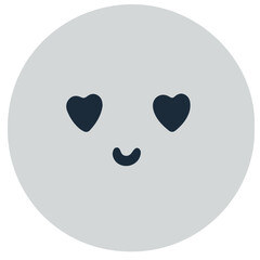 Falling in love emoji flat illustration