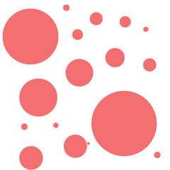 White background with red circles