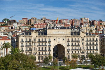 Obraz premium View of the Santander bank, Santander, Cantabria, Spain, Europe.