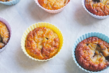 Delicious freshly baked gluten free berry muffins made with coconut flour with no added sugar. Healthy sweet food.