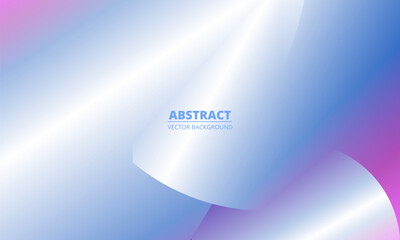 Holographic abstract background with circles geometric gradient shapes. Blue and pink gradient vector illustration