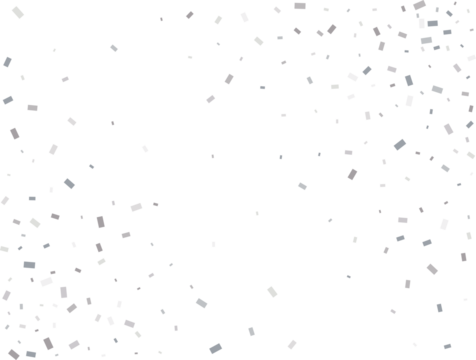 Sparkle Rectangular Silver Confetti
