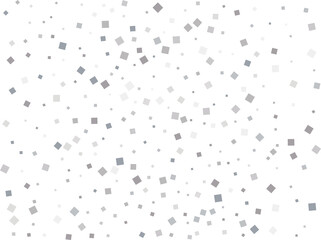 Silver Squares Glittering Christmas Lights Falling Confetti