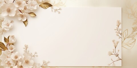 Fototapeta na wymiar Elegant blank wedding invitation copy space