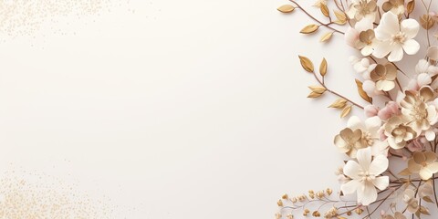 Elegant blank wedding invitation copy space