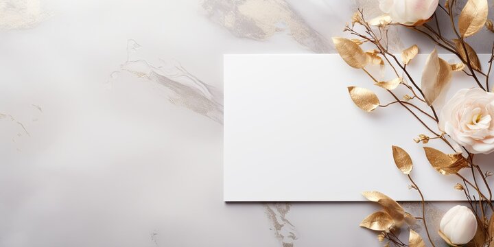 Elegant blank wedding invitation copy space