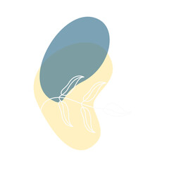 Beige abstract floral vector element