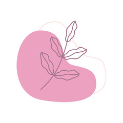 Beige abstract floral vector element