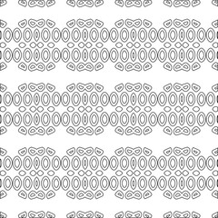 Vector pattern with symmetrical elements . Modern stylish abstract texture. Repeating geometric tiles from striped elements.Black and white pattern.