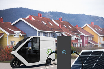 Concept of delivery electric tricycle scooter..Concept of delivery electric tricycle scooter..