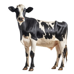 cow looking isolated on white