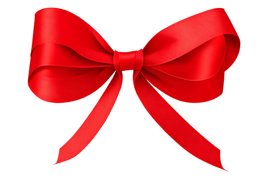 red ribbon bow PNG transparent image download, size: 2472x2082px