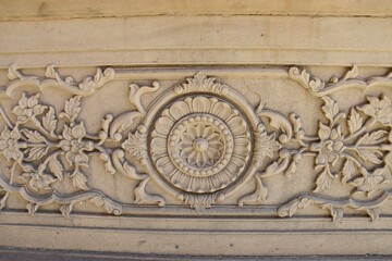 Intricate carving at Gatore Ki Chhatriyan ( royal crematorium grounds ) , Jaipur, Rajasthan, India
