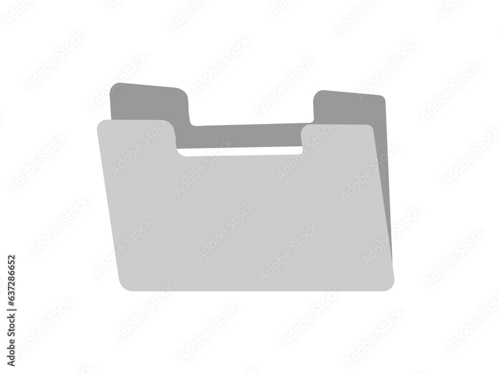 Poster empty files, folder design template, grey folder 404 vector
