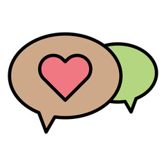 Obraz na płótnie Canvas Love message icon