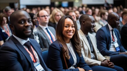 An attentive business meeting with participants actively listening . Generative Ai