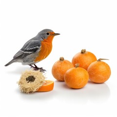 Treats for Birds - Carrot treats isolated. Generative AI