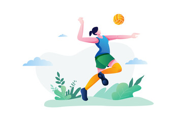 Volleyball vector illustration concept