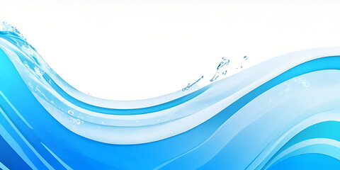 Fototapeta premium abstract soft blue and white abstract water color ocean wave texture background. Banner Graphic Resource as background for ocean wave and water wave abstract graphics