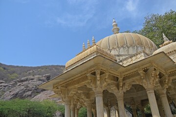 Gatore Ki Chhatriyan ( royal crematorium grounds ) , Jaipur, Rajasthan, India