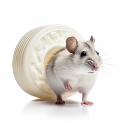 Accessories for Rodents - Exercise wheel isolated. Generative AI