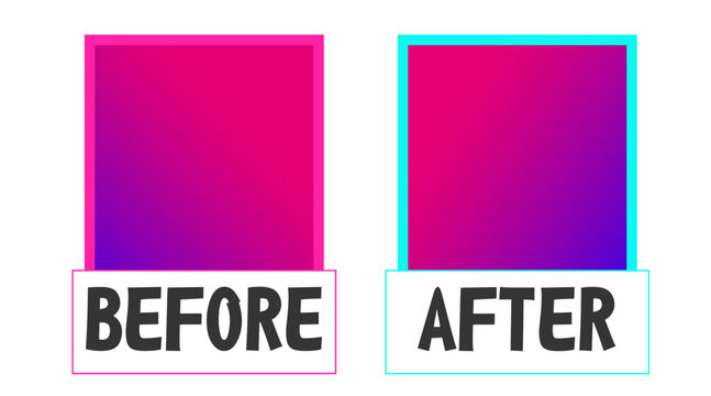 Before And After Background Template.  Template For Graphic Design.Vector Illustration.