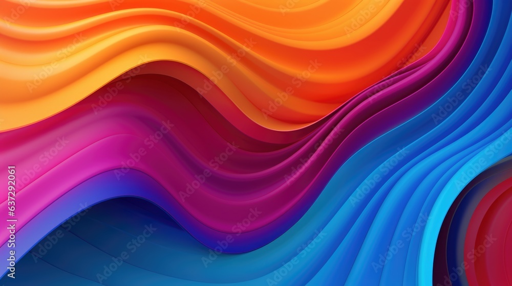 Poster abstract colorfu wave background. generative ai
