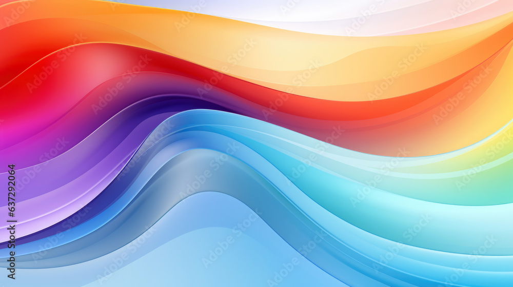 Poster abstract colorfu wave background. generative ai
