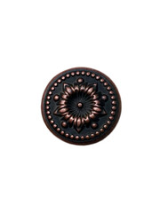 Metal carved door handle isolated on white background