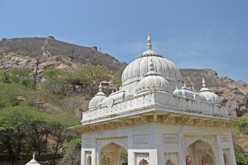 Gatore Ki Chhatriyan ( royal crematorium grounds ) , Jaipur, Rajasthan, India