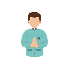 Man islamic personal illustration vector element