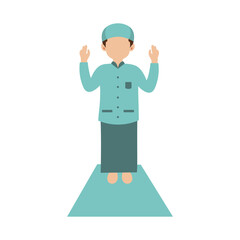 Man islamic personal illustration vector element