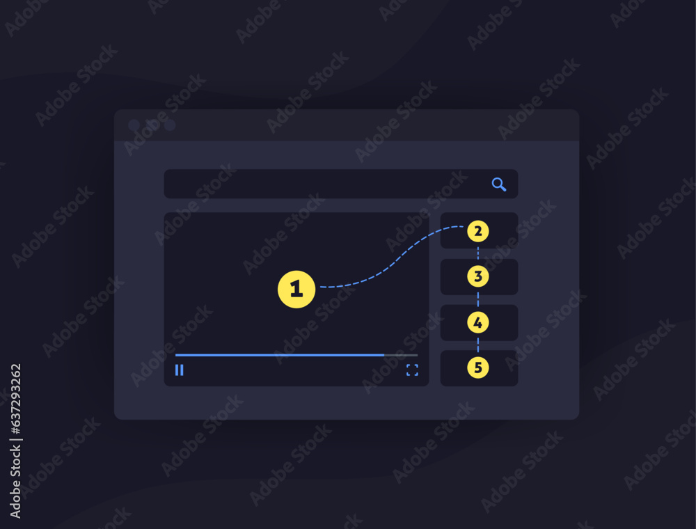 Poster video session watch time concept. increase video session time for top search ranking. average view d